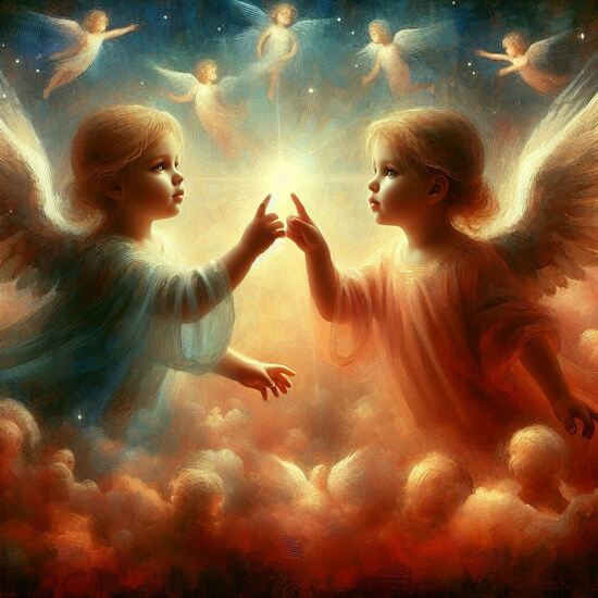 VgƎw , angels touch fingers