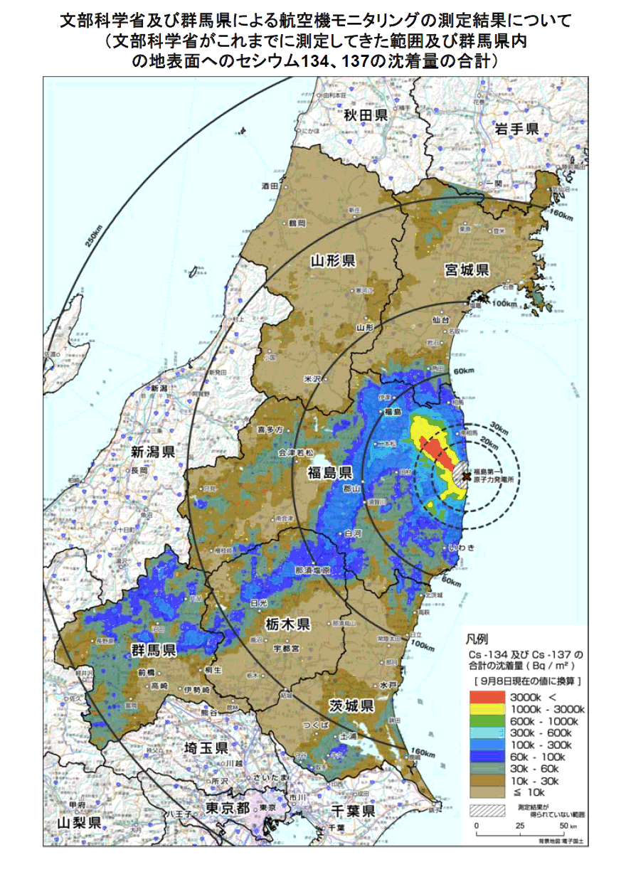 セシウム 汚染 地図
